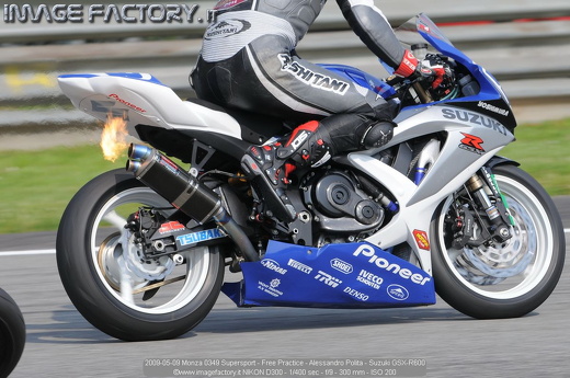 2009-05-09 Monza 0349 Supersport - Free Practice - Alessandro Polita - Suzuki GSX-R600